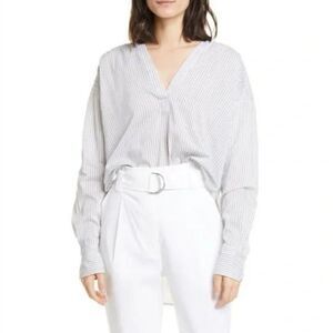 A.L.C. Laurie Stripe V-Neck Tunic Size 2‎